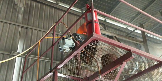 مجفف الرمل KV30 210 - 270 كيلوواط حارق نفايات زيت المحرك حارق زيت قذر باستخدام زيت إعادة تدوير الإطارات